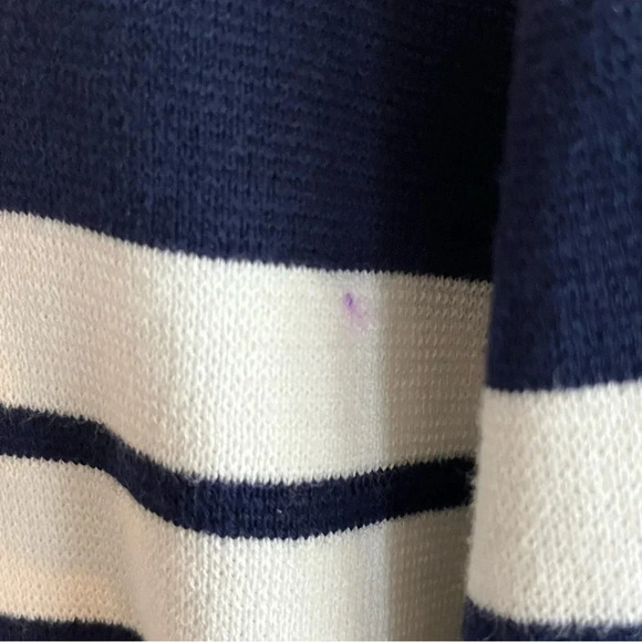 Kasper timeless navy and white striped cardigan size XL - Picture 3 of 8